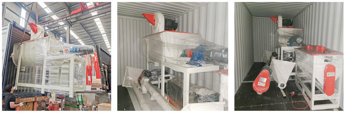 小型飼料加工機組發(fā)往阿塞拜疆